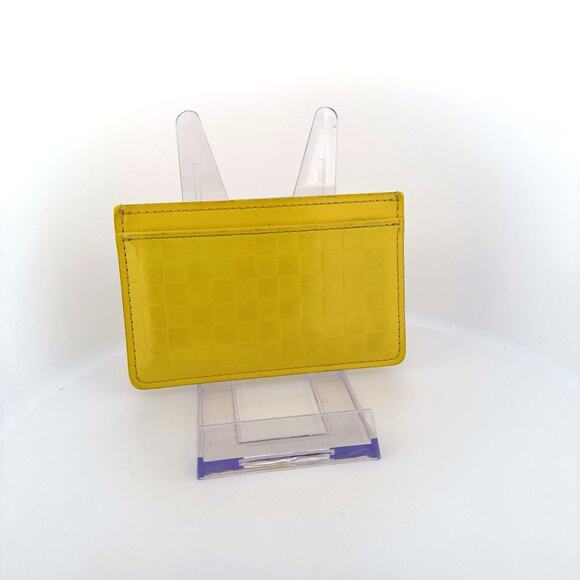 Louis Vuitton Damier Infini Leather Card Holder in Yellow - Picture 1 of 3